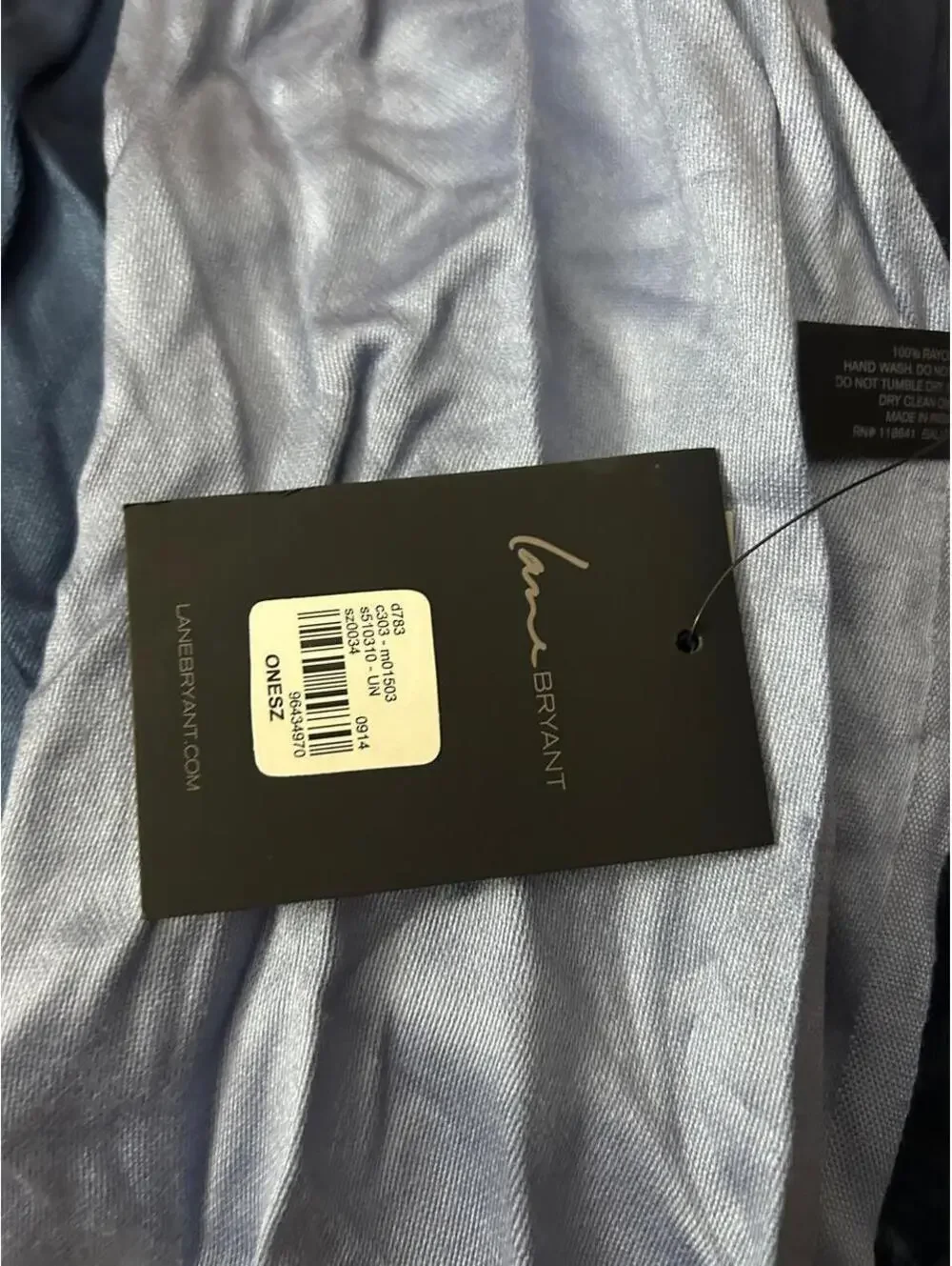 Lane Bryant blue & navy scarf NWT